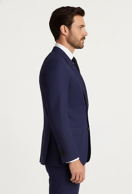 Alberto Nardoni Linen Dark Navy Blue Vested 3 Pieces Summer Linen Wedding/Groom/Groomsmen Suit Jacket & Pants & Vest Suit - Mens Linen Suit - Image 5