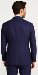 Alberto Nardoni Linen Dark Navy Blue Vested 3 Pieces Summer Linen Wedding/Groom/Groomsmen Suit Jacket & Pants & Vest Suit - Mens Linen Suit