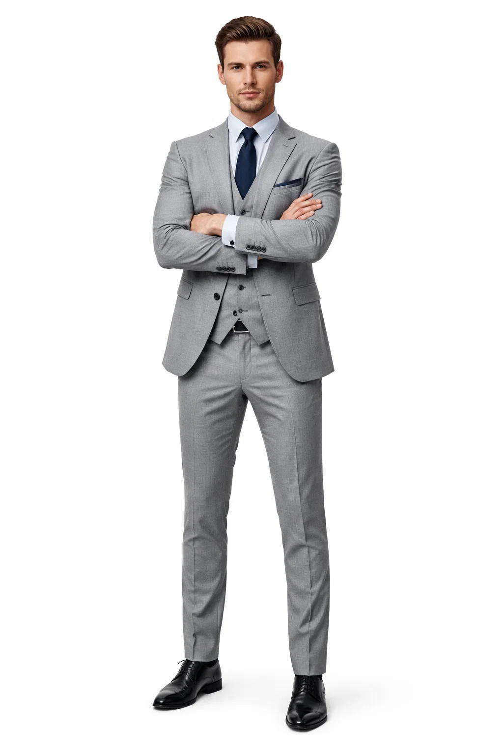 Alberto Narodni Summer Wedding Linen Vest & Pants Vested 3 Piece Suit 2 button Suit Light - Mens Linen Suit - Image 5