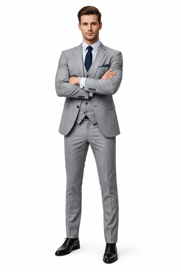 Alberto Narodni Summer Wedding Linen Vest & Pants Vested 3 Piece Suit 2 button Suit Light - Mens Linen Suit - Image 5