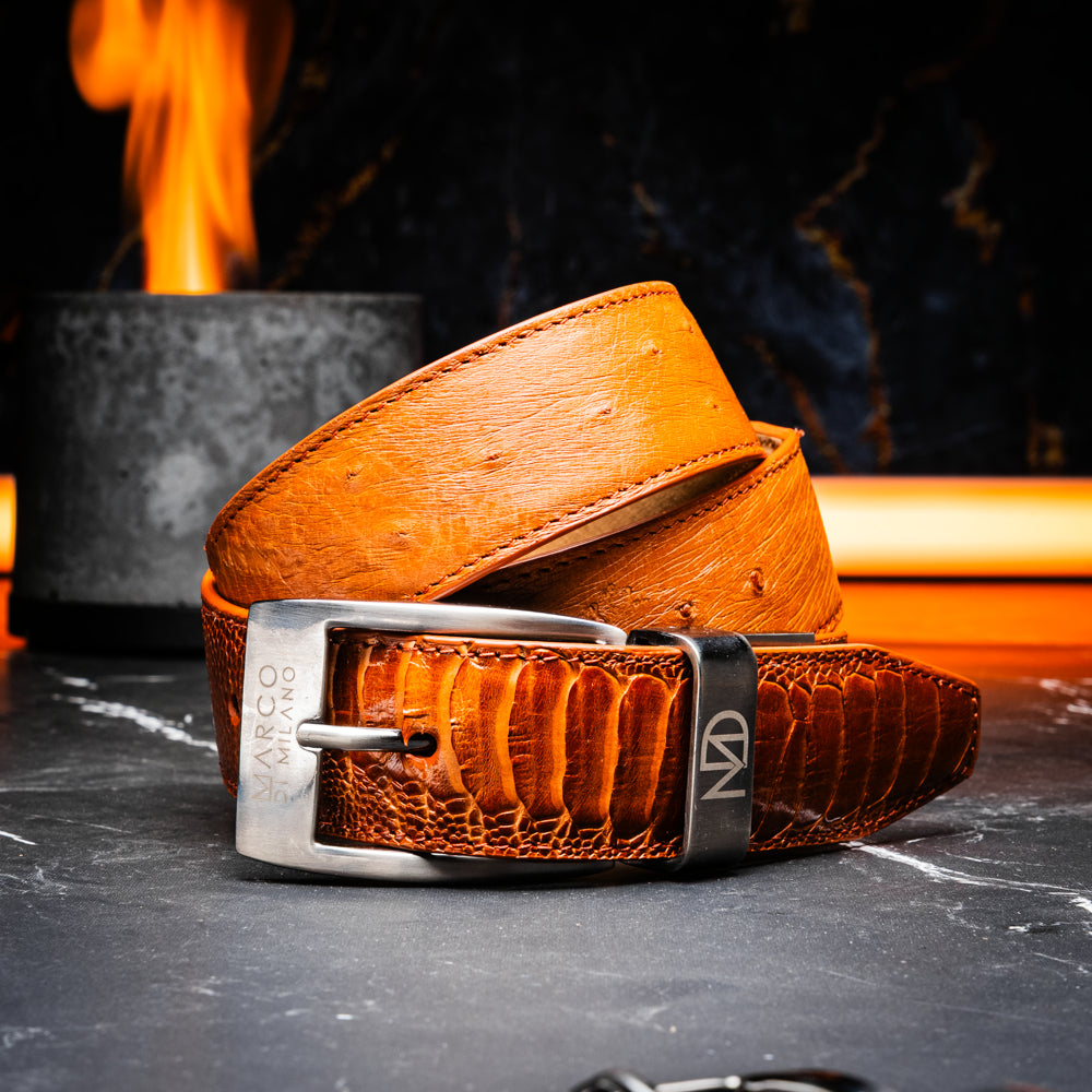 Marco Di Milano Alessio Belt Cognac Leather Dress Shoe