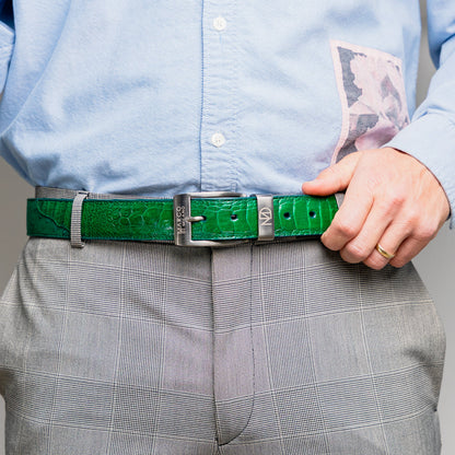 Marco Di Milano Alessio Belt - Lemon Green Leather Loafer