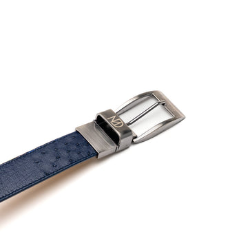 Marco Di Milano Alessio Belt Navy Leather Loafer