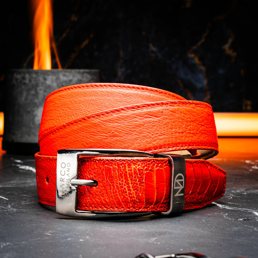 Marco Di Milano Alessio Orange Leather Belt Shoe