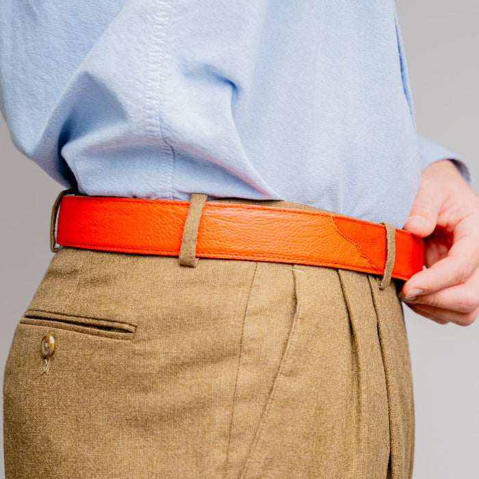 Marco Di Milano Alessio Orange Leather Belt Shoe
