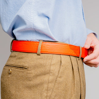 Marco Di Milano Alessio Orange Leather Belt Shoe