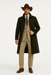 All Weather Men's Dress Coat Belted Rain Coats ~ Long full Maxi length Trench Coats Black Long Style