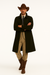 All Weather Men's Dress Coat Belted Rain Coats ~ Long full Maxi length Trench Coats Black Long Style
