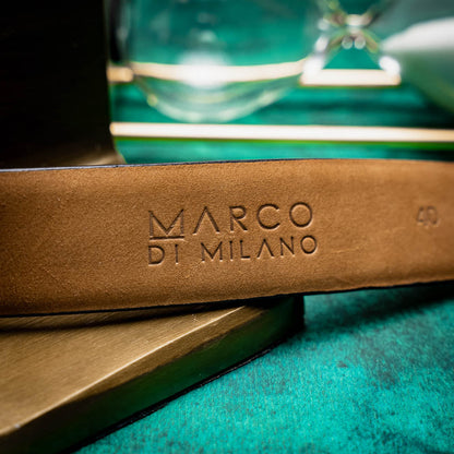 Marco Di Milano Emilio Belt - Rustic Cognac Leather Shoe