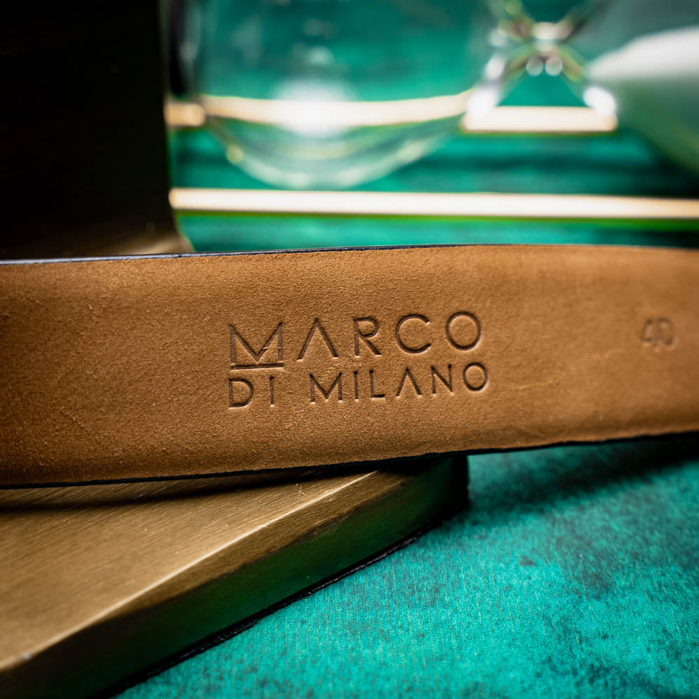 Marco Di Milano Emilio Belt - Antique Green Leather Loafer