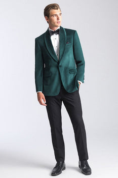 "Venice" Emerald Green Velvet Dinner Jacket (Separates) - Image 2