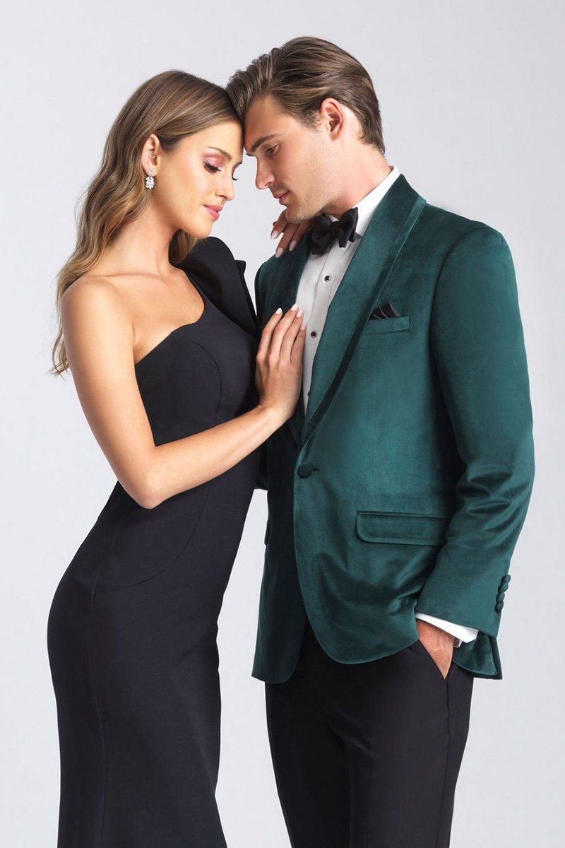 "Venice" Emerald Green Velvet Dinner Jacket (Separates) - Image 3