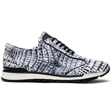 Marco Di Milano Alonzo Newspaper Genuine Caiman Crocodile Casual Sneakers