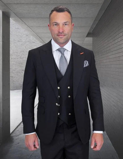 Statement Men's 3 Piece 100% Wool Fashion Suit - Bold Colors  Modern Fit