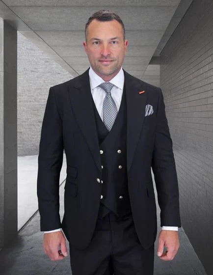 Statement Men's 3 Piece 100% Wool Fashion Suit - Bold Colors  Modern Fit
