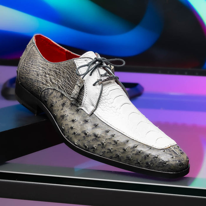 Marco Di Milano Andretti White/Gray Leather Loafer