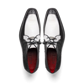 Marco_Di_Milano Andretti: Luxury White & Black Leather Loafers