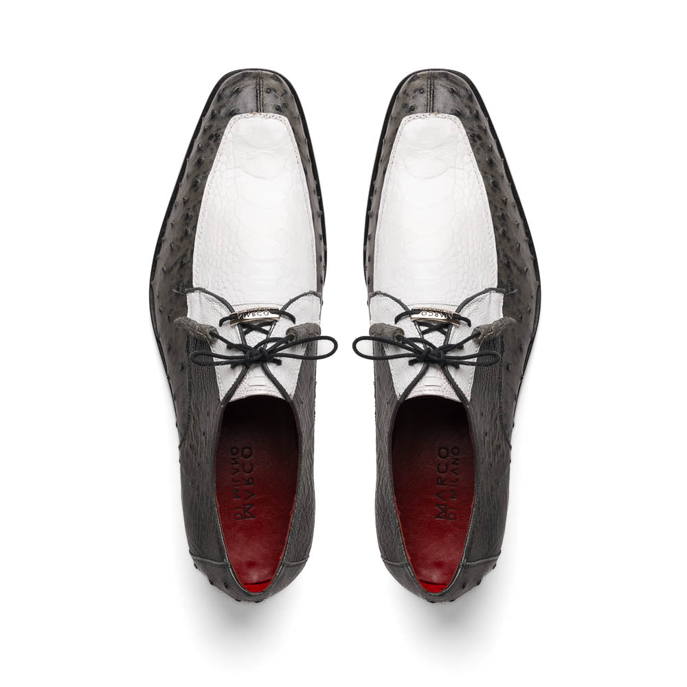 Marco Di Milano Andretti White/Gray Leather Loafer