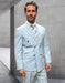 Statement Men’s 2-Piece 100% Wool Double Breasted Pinstripe Suit