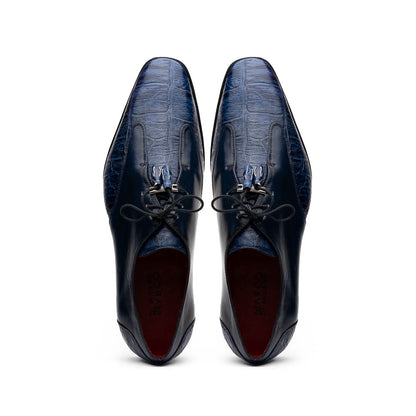 Marco_Di_Milano Anzio: Blue Jeans Leather Dress Shoe