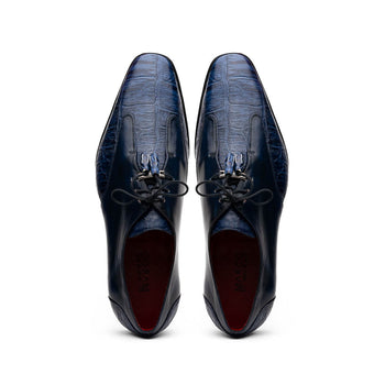 Marco_Di_Milano Anzio: Blue Jeans Leather Dress Shoe