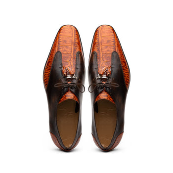 Marco Di Milano Anzio Rustic Brandy Leather Shoe