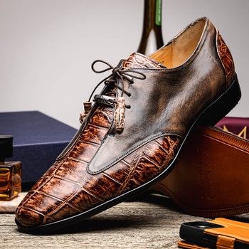 Marco_Di_Milano Anzio Orix Rustic Leather Shoes