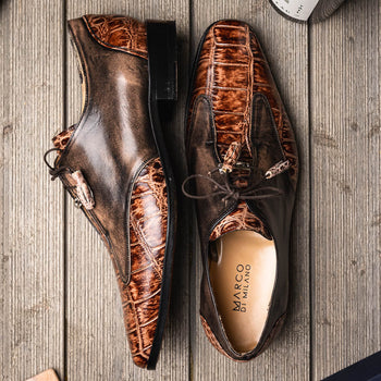 Marco_Di_Milano Anzio Orix Rustic Leather Shoes