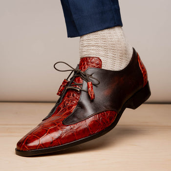 Marco Di Milano Anzio: Rustic Cognac Leather Shoe