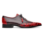 Marco Di Milano Anzio Black Cherry Alligator & Calfskin Derby