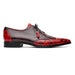 Marco Di Milano Anzio Black Cherry Alligator & Calfskin Derby