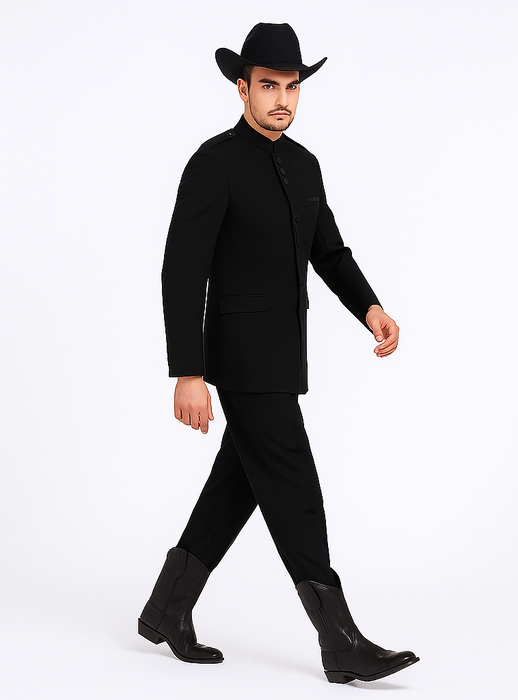 Apollo King Men's 2 Piece Nehru Styles Suit - Mandarin Collars