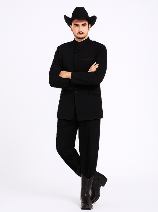 Apollo King Men's 2 Piece Nehru Styles Suit - Mandarin Collars