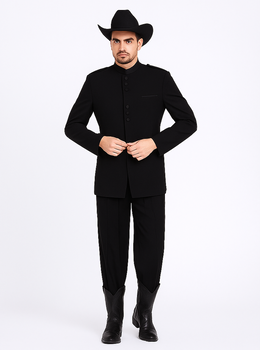 Apollo King Men's 2 Piece Nehru Styles Suit - Mandarin Collars - Image 7