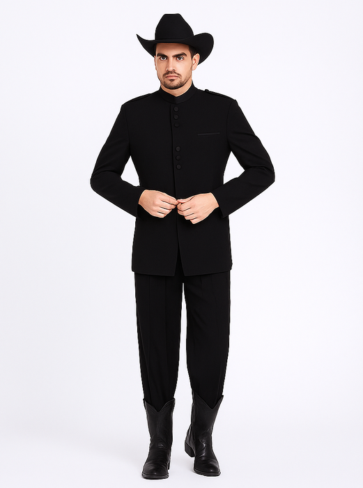 Apollo King Men's 2 Piece Nehru Styles Suit - Mandarin Collars