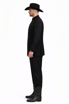 Apollo King Men's 2 Piece Nehru Style Suit - Mandarin Collars