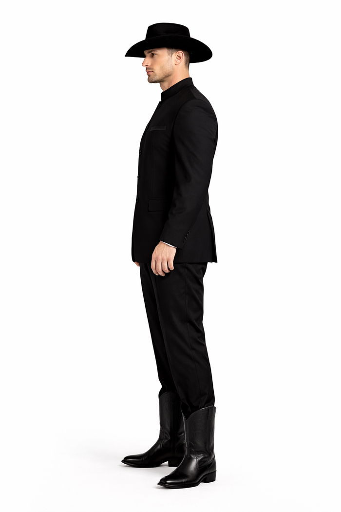 Apollo King Men's 2 Piece Nehru Styles Suit - Mandarin Collars