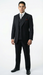 Apollo King Mens 3 Piece 100% Super 150s Wool Suit – Wide Peak Lapel, Double Breasted Vest