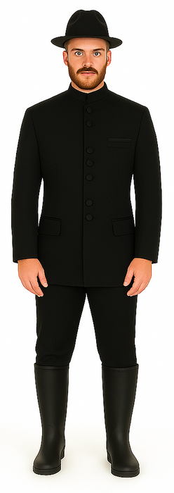 Apollo King Men's 2 Piece Nehru Style Suit - Mandarin Collars