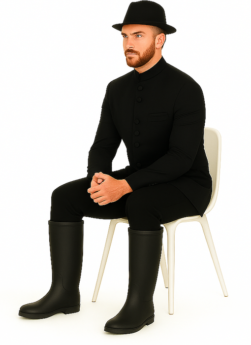 Apollo King Men's 2 Piece Nehru Style Suit - Mandarin Collars