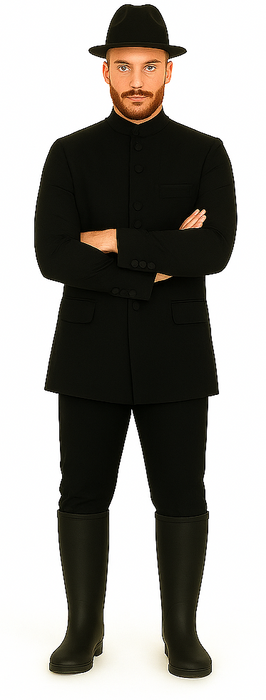 Apollo King Men's 2 Piece Nehru Style Suit - Mandarin Collars