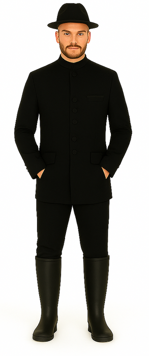 Apollo King Men's 2 Piece Nehru Style Suit - Mandarin Collars