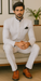 Apollo King Suit Men's 2 Pieces Nehru Style Suit Apollo King White