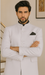 Apollo King Suit Men's 2 Pieces Nehru Style Suit Apollo King White