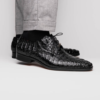Marco_Di_Milano Apricena Black Leather Luxury Shoe
