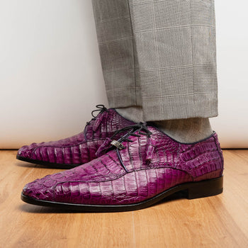 Marco Di Milano Apricena Caiman Crocodile Derby in Purple - Image 5