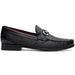 Marco Di Milano Adro Black Caiman Crocodile/Lizard Bit Loafers