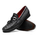 Marco Di Milano Adro Black Caiman Crocodile/Lizard Bit Loafers