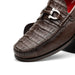 Marco Di Milano Adro Brown Caiman Crocodile/Lizard Bit Loafers