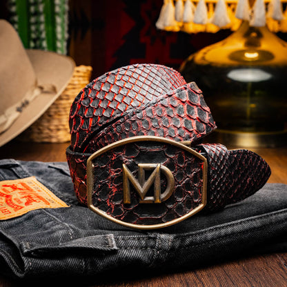 Marco Di Milano Arkansas Black Cherry Leather Belt Shoe